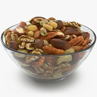 Mixed Nuts in 16 cm Glass Bowl