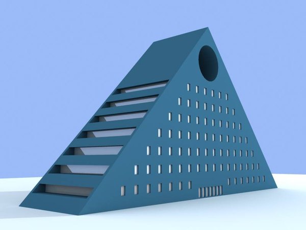 3d 3ds unique building 1