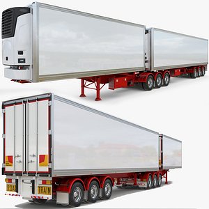 3D Australian Double Trailer model