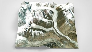 3D Mountain landscape Glacier China model