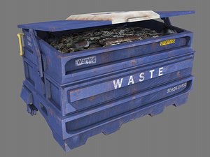 pbr dumpster 3D model
