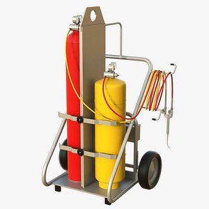 3D Oxy-Acetylene Cart model