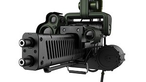3D model sci-fi security turret