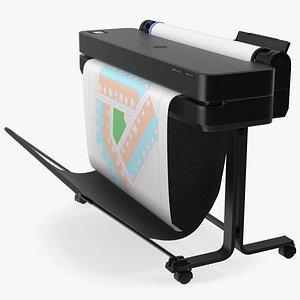 HP DesignJet T630 Tray Open