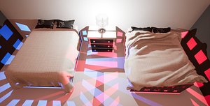 3D model blanket bed