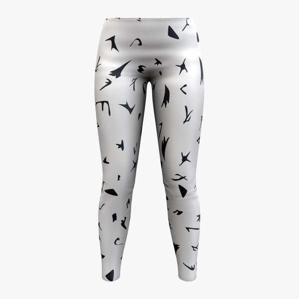 3D Abstract Black and White Leggings model - TurboSquid 1990112