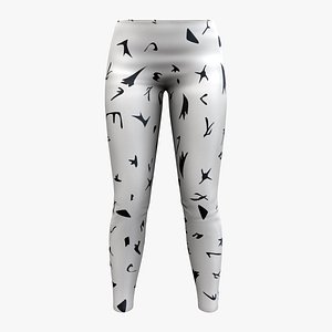 Abstract Black and White Leggings