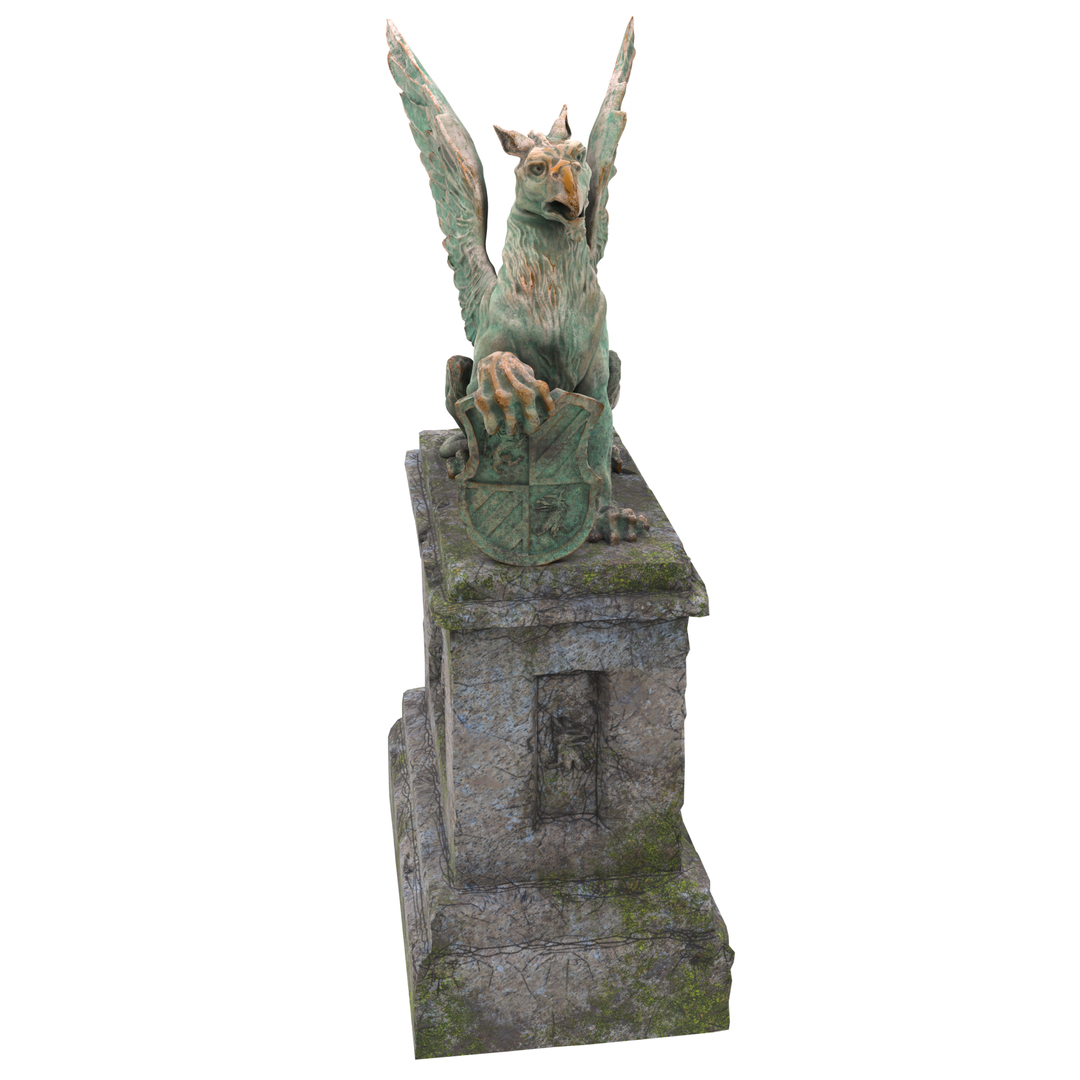 Griffin Statue With PBR Materials 3D - TurboSquid 1958754