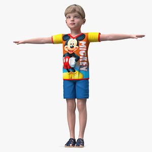 3D Realistic Child Boy Rigged model