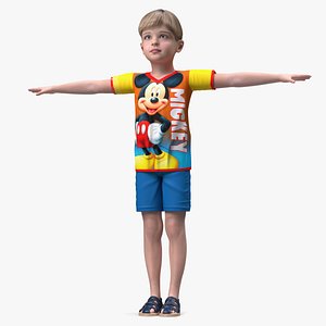 Realistic Child Boy Rigged