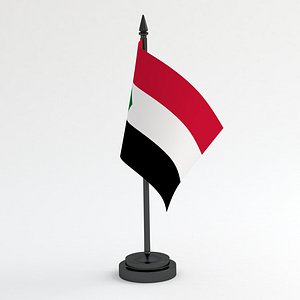 3D Table Flag Sudan
