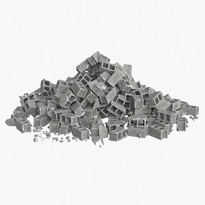 3D Concrete Block Debris 4 model