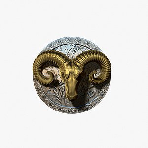 Medallion Aries for Gold and Silver Casting