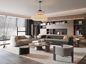 3D Living room set 4