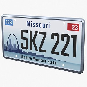 Missouri License Urban Car Plate 2023 with Gateway Arch