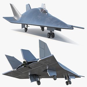 Experimental Lifting Body Jet Aircraft Rigged for Cinema 4D