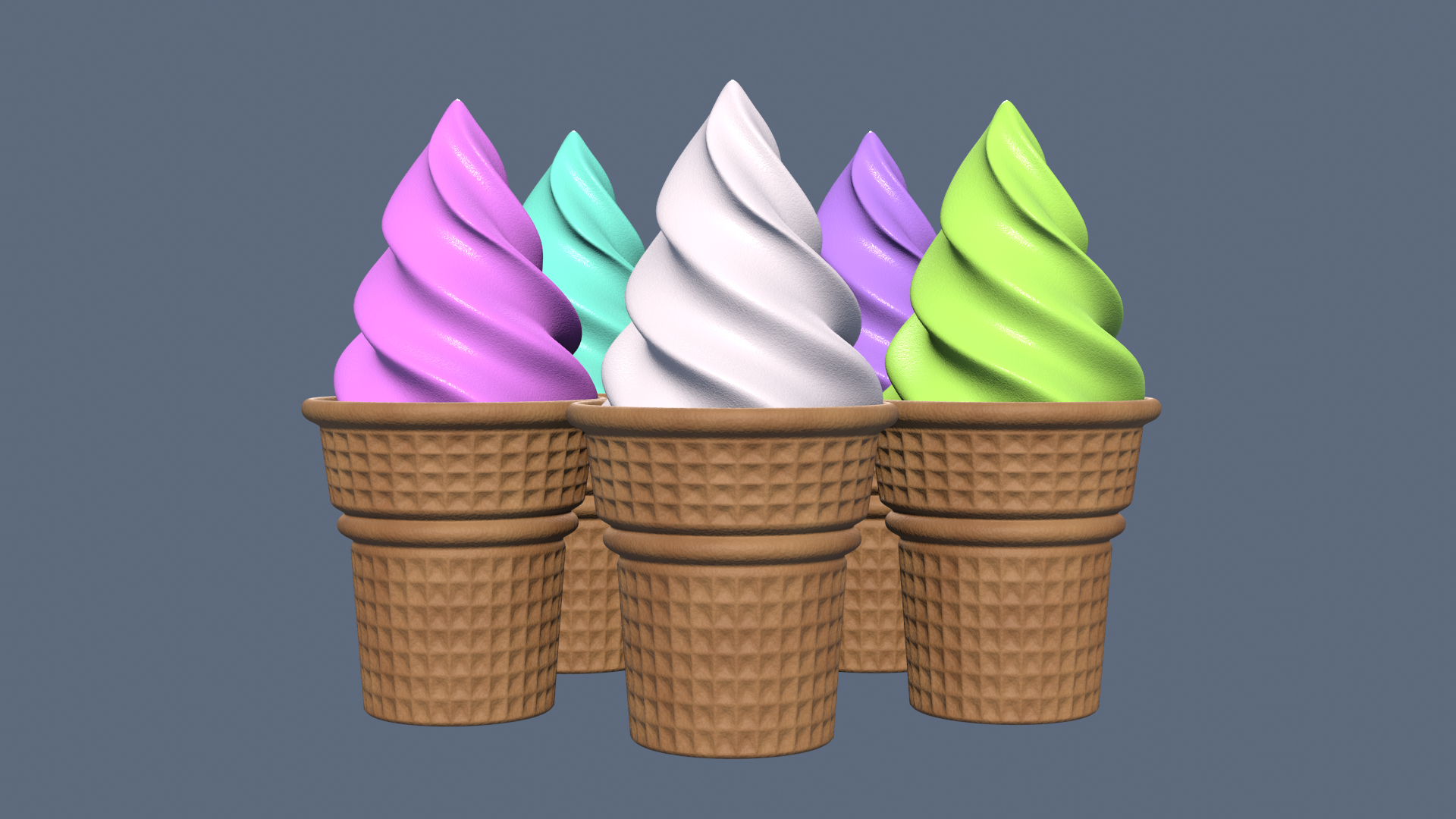 Collection Of 5 Ice Cream 3D Model - TurboSquid 2064982