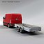 3d small 4 wheel trailer model