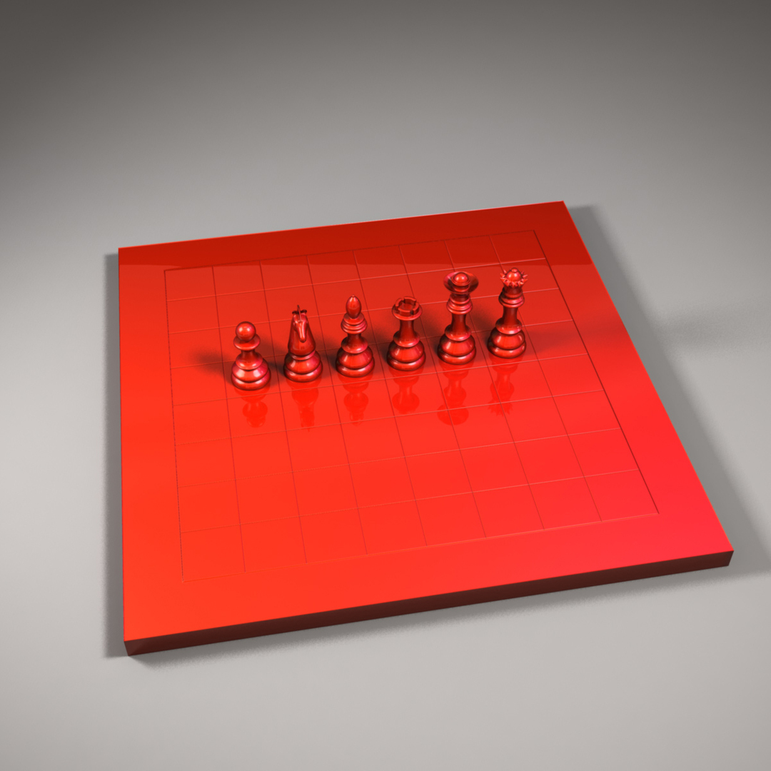 chess rook board 3d max