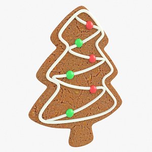 3D model gingerbread tree christmas cookie