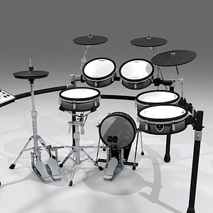 drums kit electronic 3d c4d