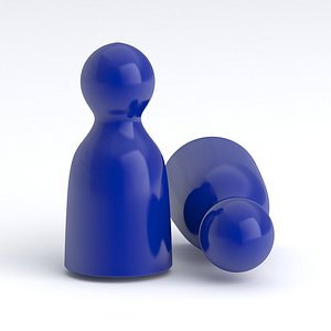 Board Game Pawns v2 Blue model