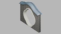 Moon Gate 3D Model - Circular Chinese Garden Gateway for Courtyard Wall Opening