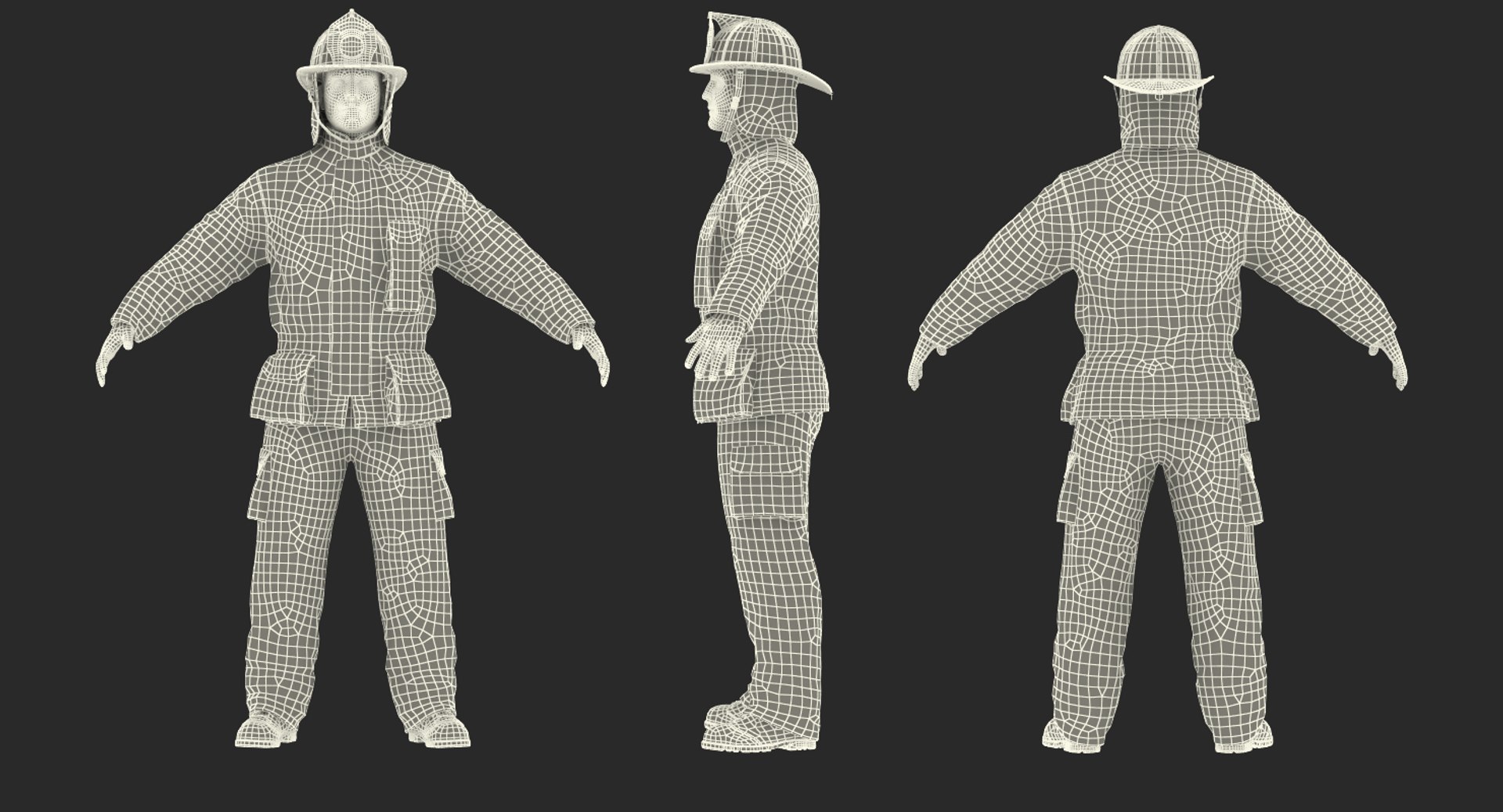 3D firefighter rigged model - TurboSquid 1172158