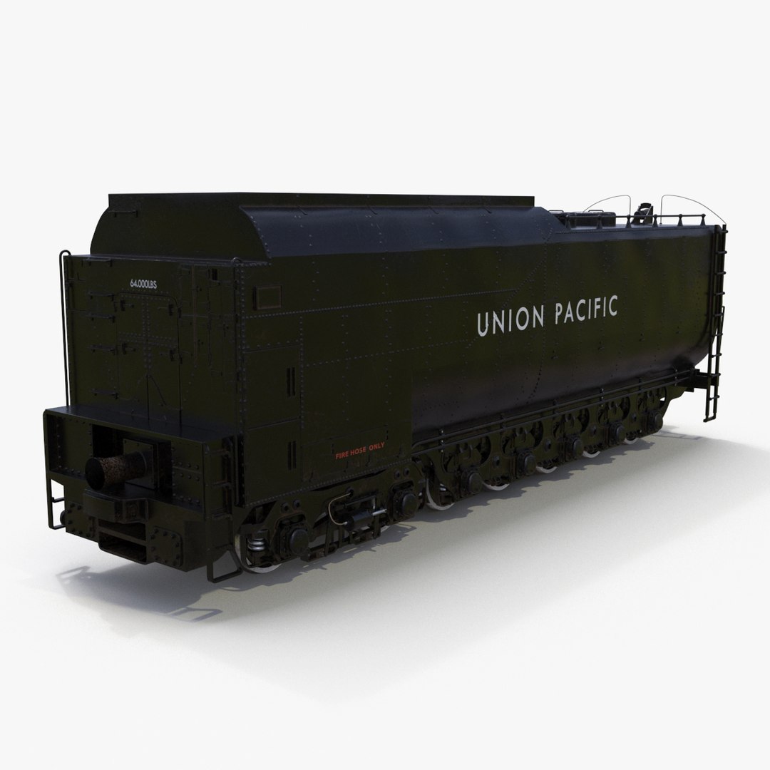 Trailed Tender for Locomotive 3D model preview
