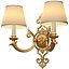 Brass Vintage Double Wall Light Sconce Cellini in Classic style 3D model model