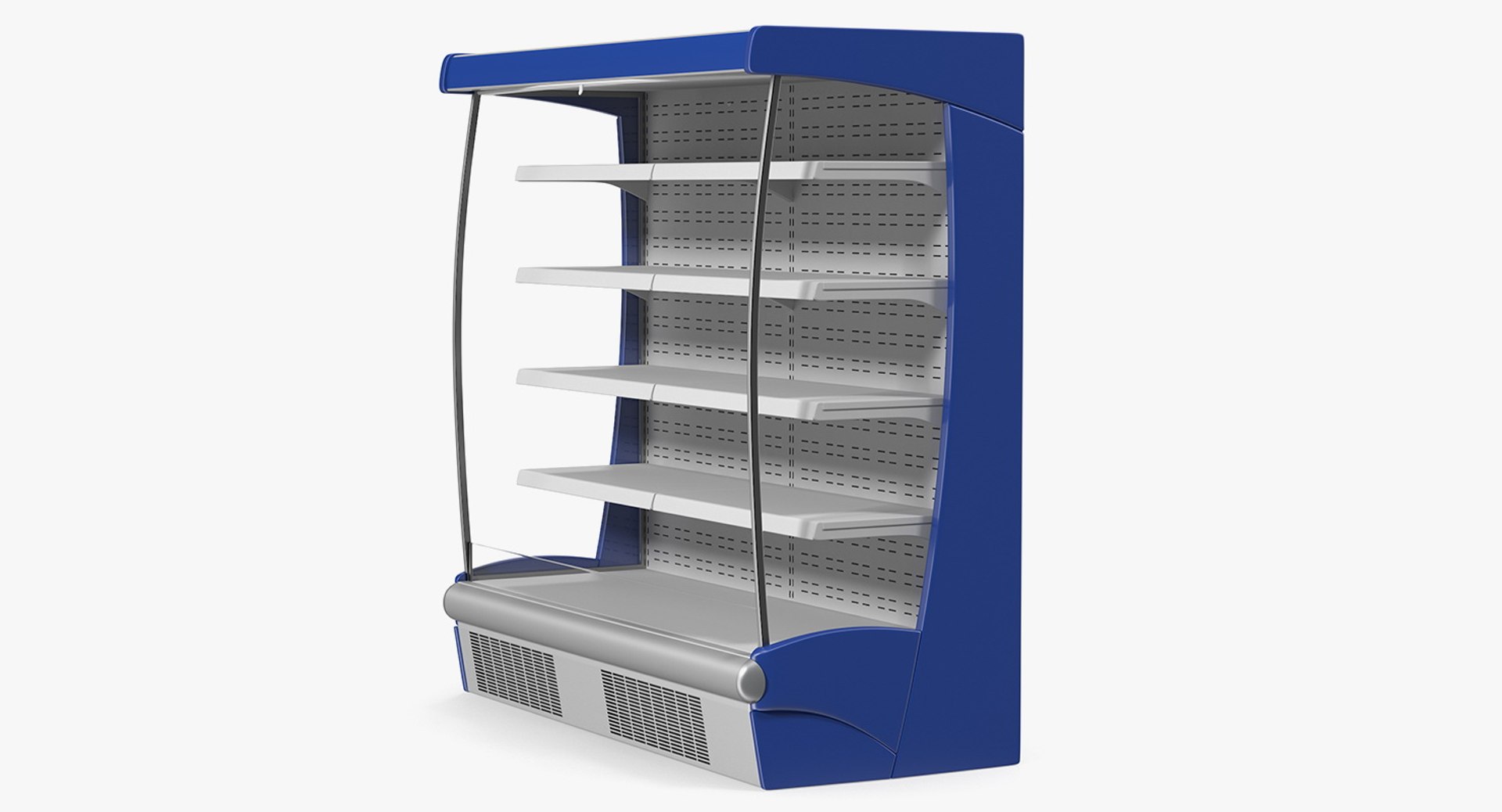 Wall Site Multideck Refrigerator 3D model preview