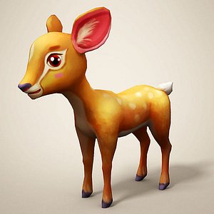 cartoon deer art 3D