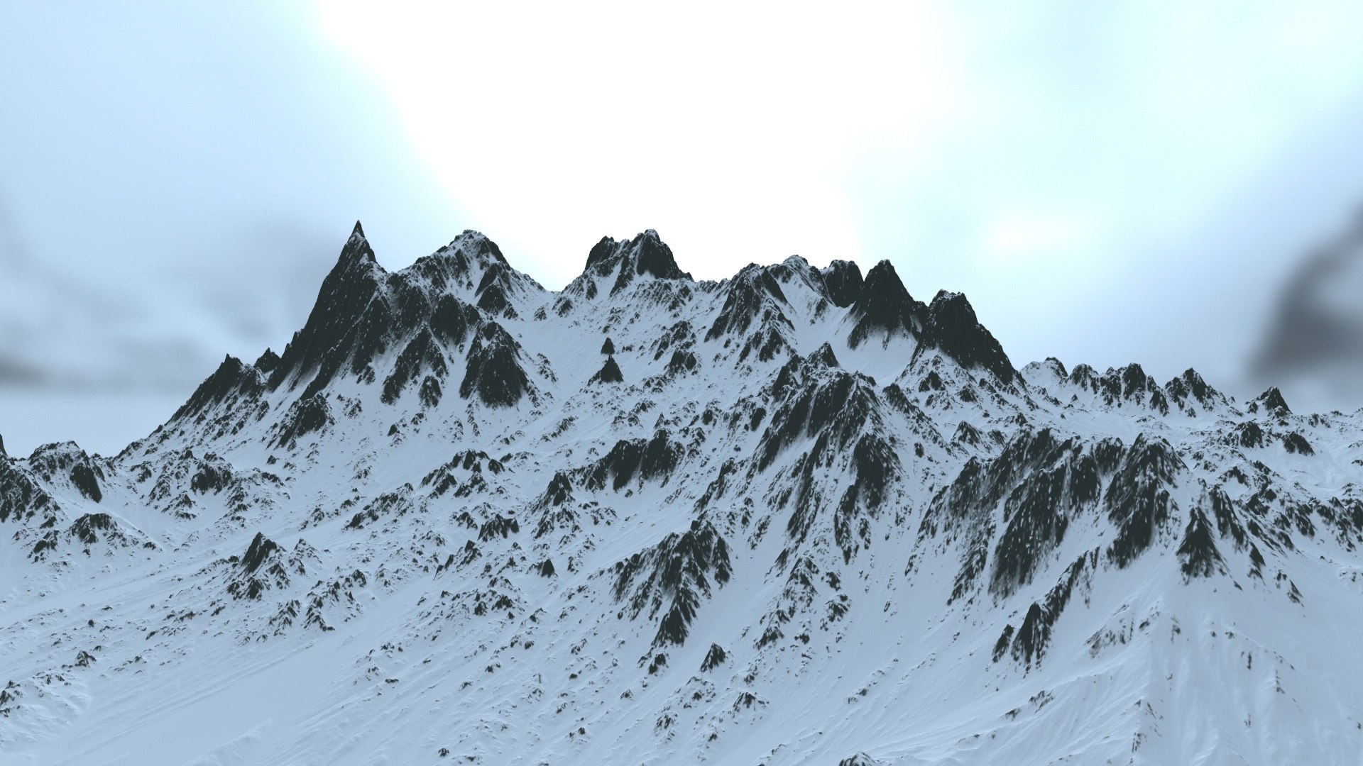 Snow mountain model - TurboSquid 1232964