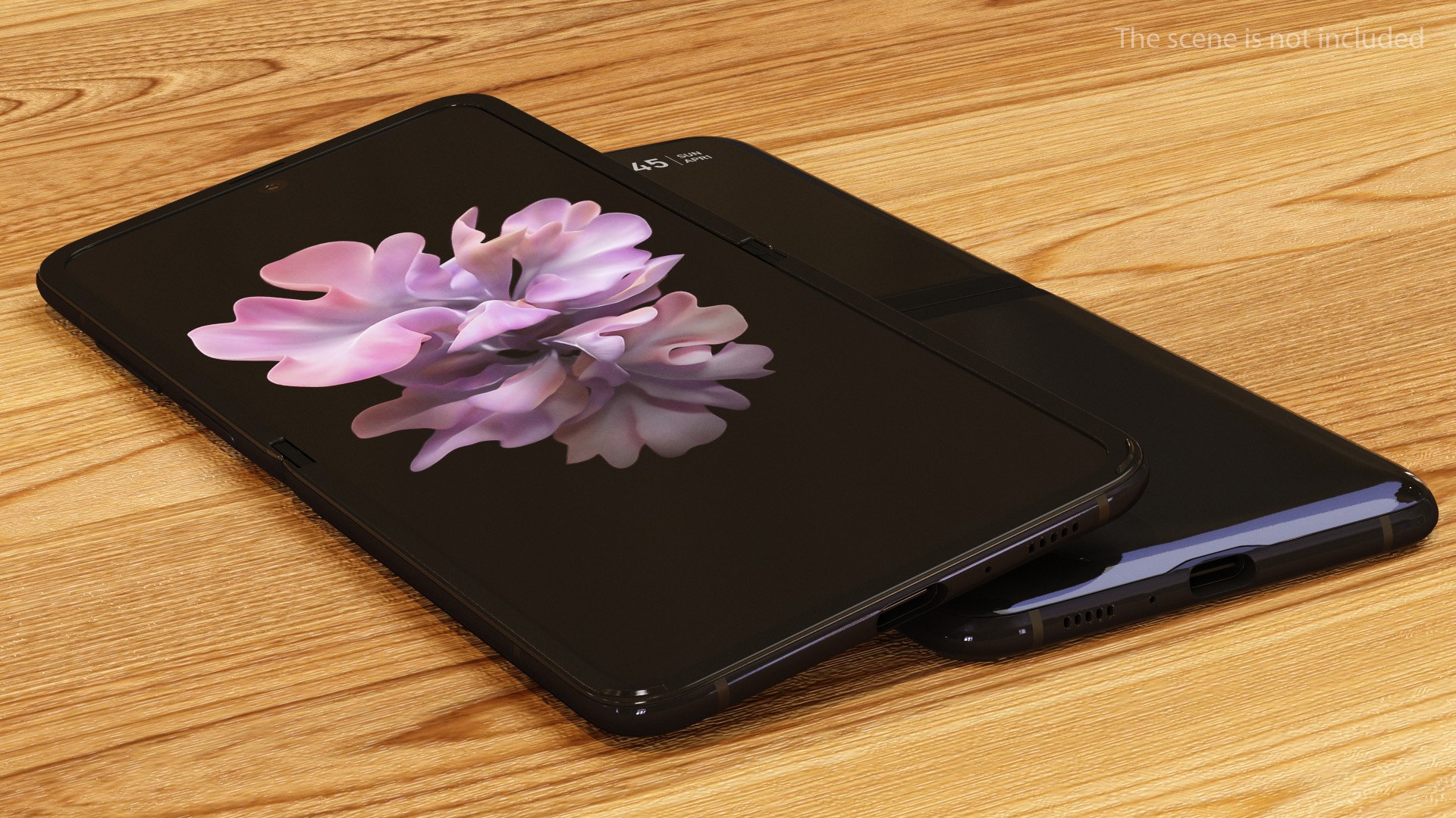 Samsung Galaxy Z Flip Mirror Black 3D model preview