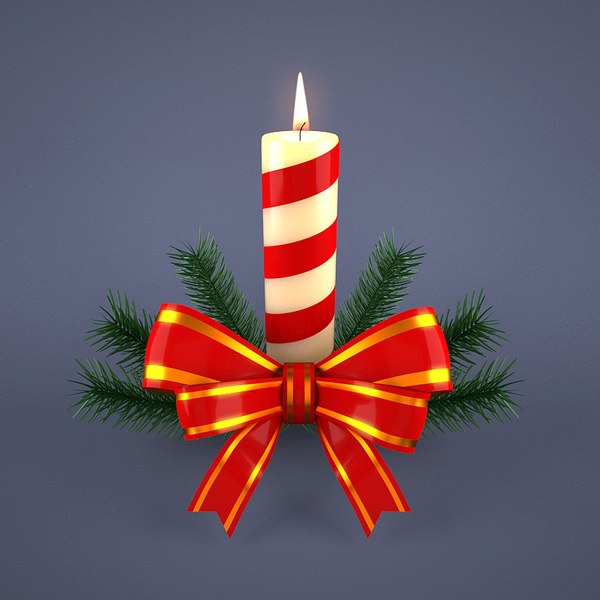 3D модель Рождественская свеча (1) - TurboSquid 1344185