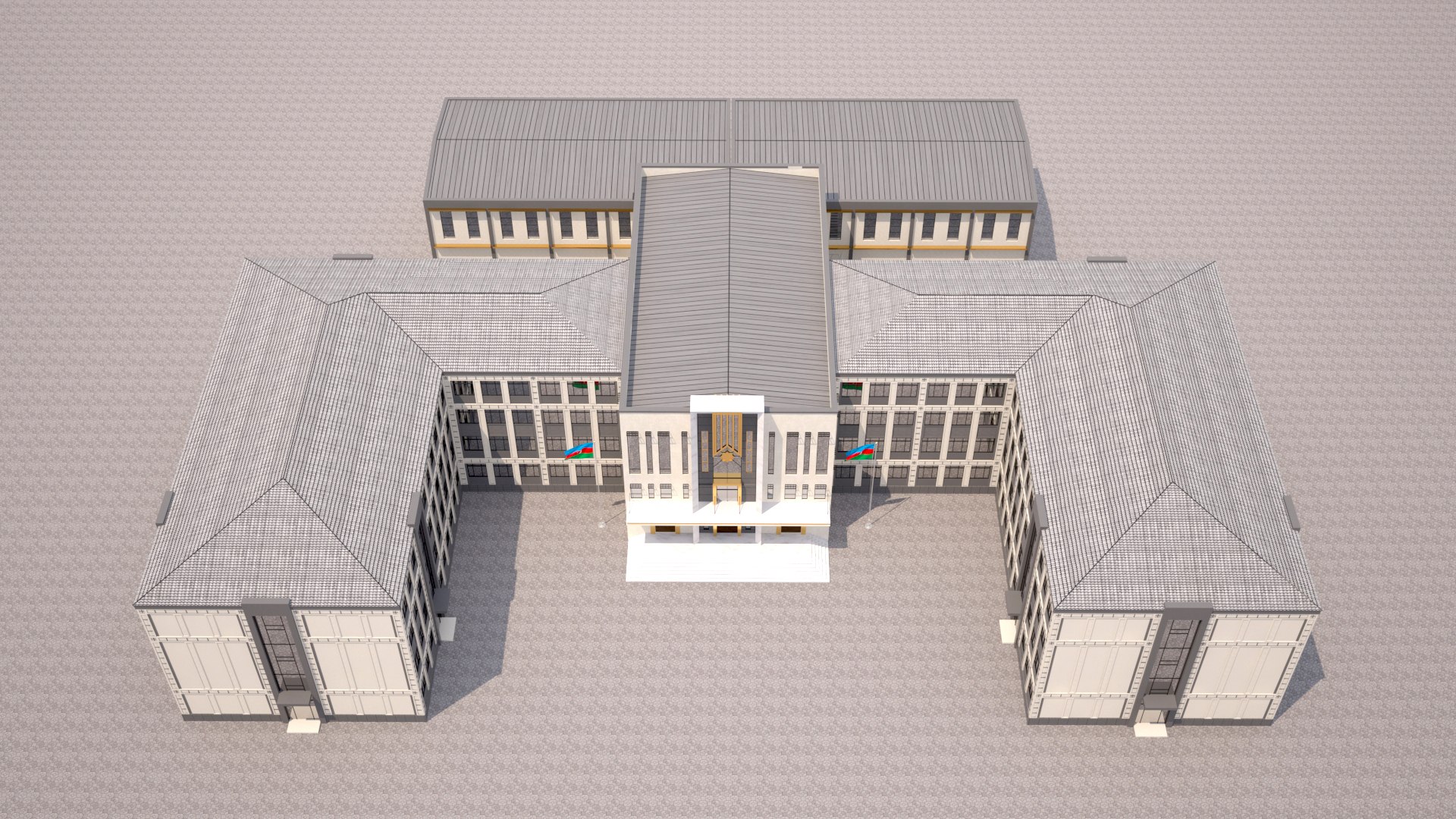 School Building Architecture 3D Model - TurboSquid 1542191