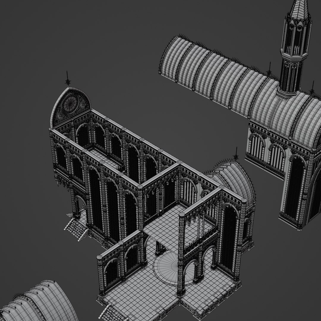 GOTHIC MODULAR BUILDING 5 Model - TurboSquid 2315035