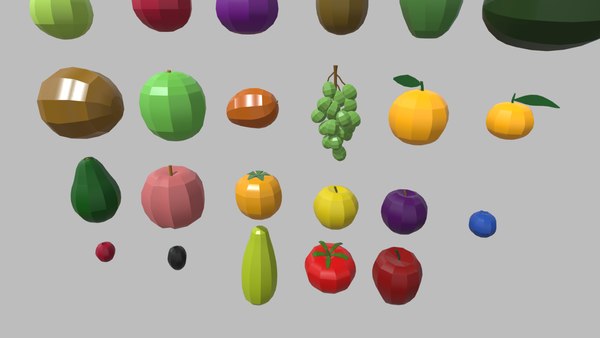 Low Poly Fruit Pack 3D model - TurboSquid 2044772