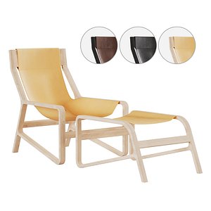 3D model Toro Lounge Chair  Toro Ottoman