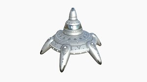 3D model Alien Spaceship UFO G01 Steel - Sci Fi Spacecraft Design