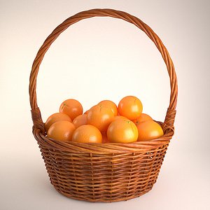 orange basket 3D model