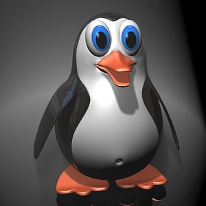 Penguin cartoon rigged
