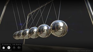 newtons cradle 3d model