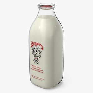 Broguieres Vintage Glass Milk Bottle