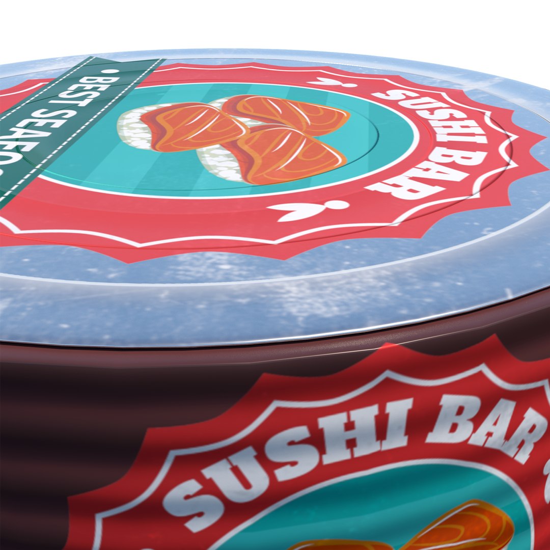 3D Sushi Tin Model TurboSquid 2087534