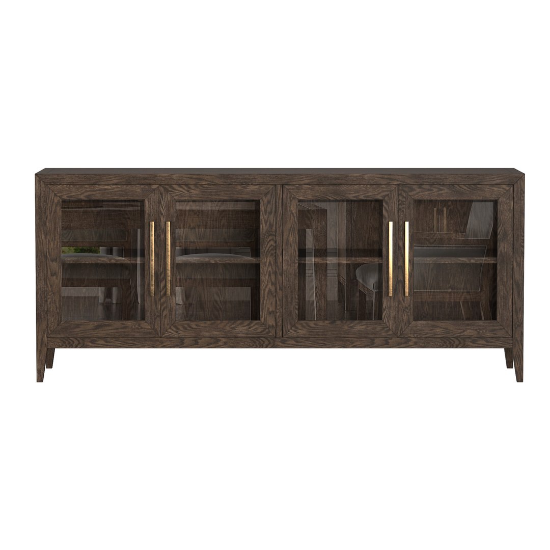 FRENCH CONTEMPORARY GLASS 4-DOOR SIDEBOARD 3D model - TurboSquid 1902932