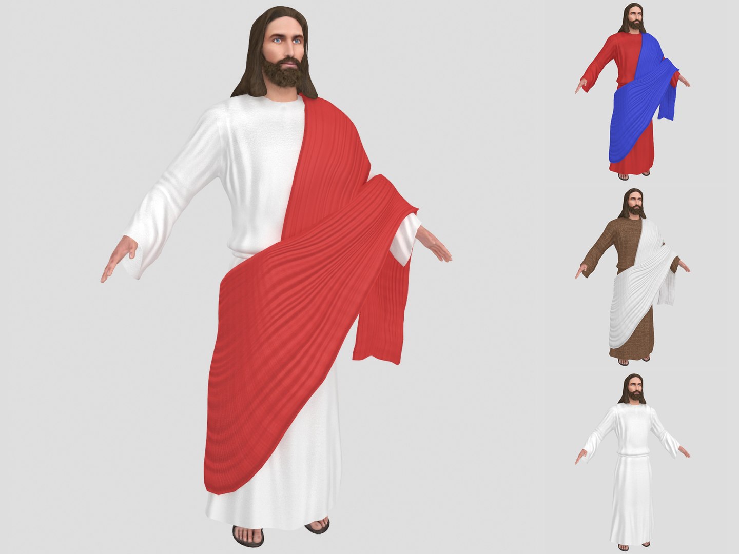 Jesus Christ V3 3D Model $89 - .max .fbx - Free3D