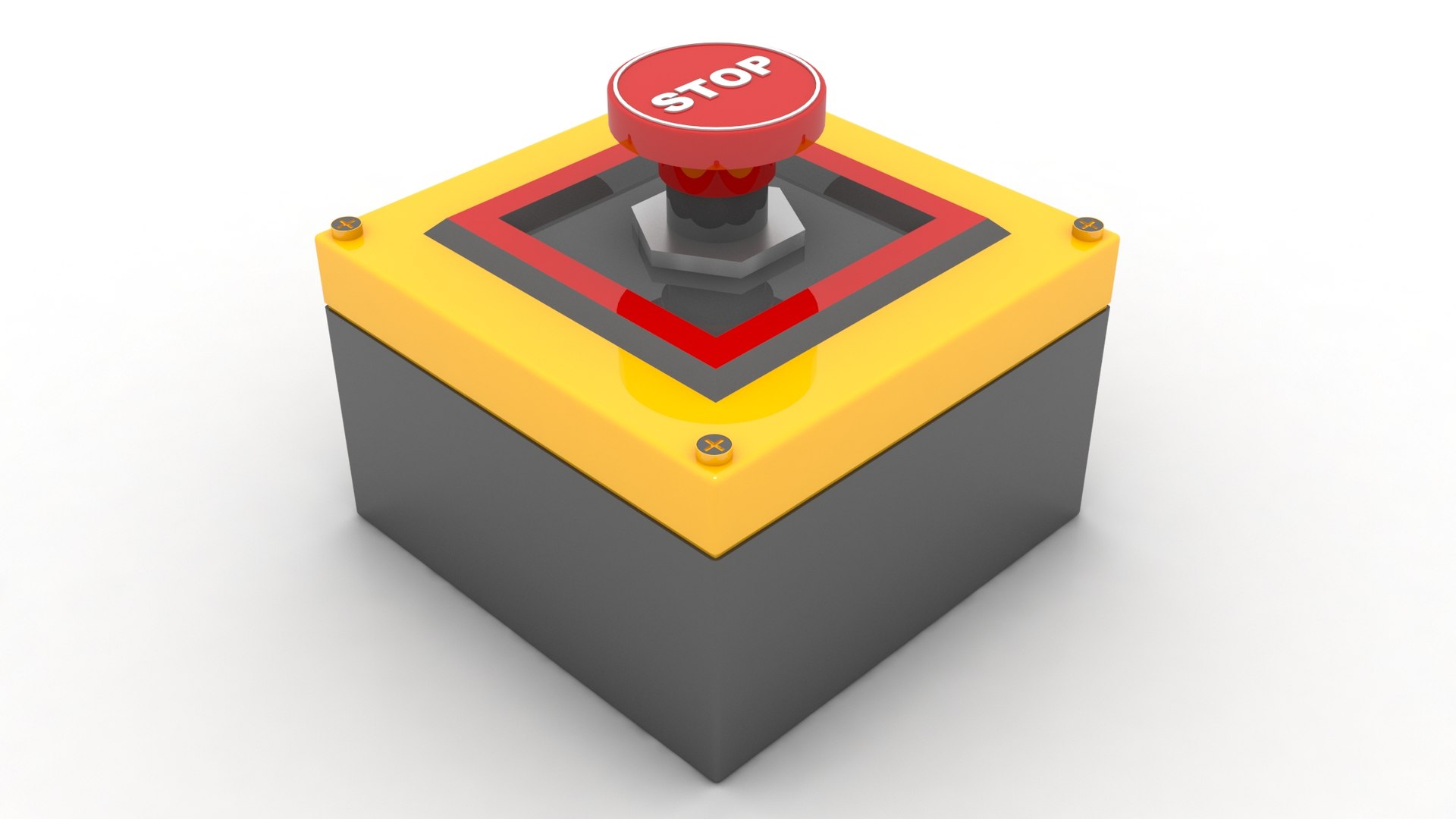 Emergency Panic Button 3D Model - TurboSquid 1538799