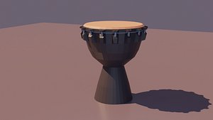 Low Poly Djembe