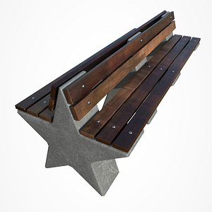 3D park bench star